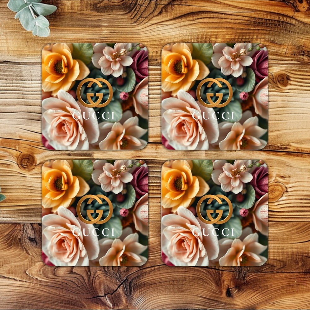 LHANDMADE FASHION Set of 4 Ceramic Drink Coasters